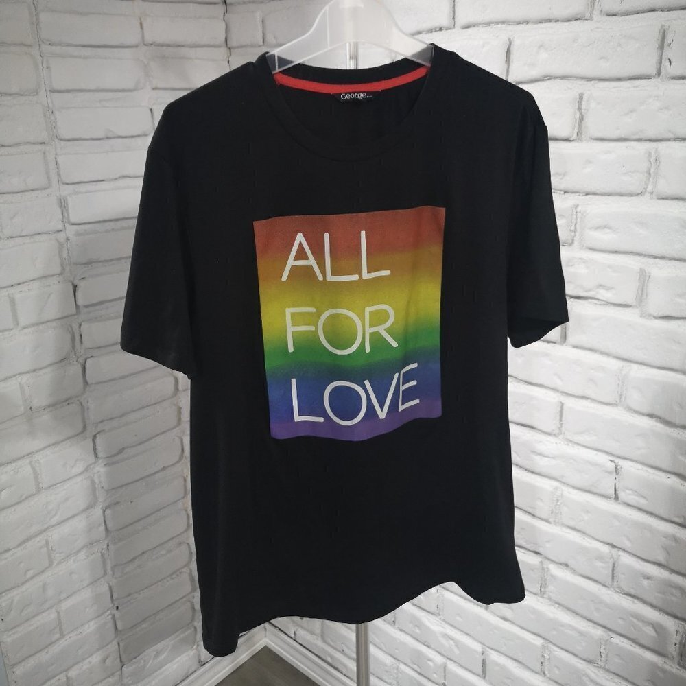 George Men's Size Medium Black Short Sleeve T-shirt